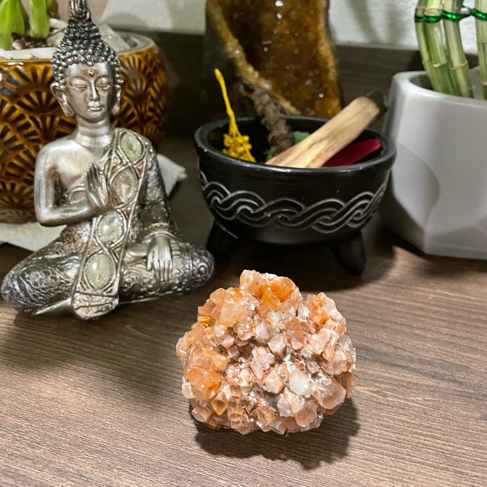 Large Aragonite Star Crystal Cluster
